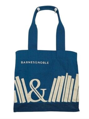 Barnes & Nobles Tote Bag Blue Organic Cotton